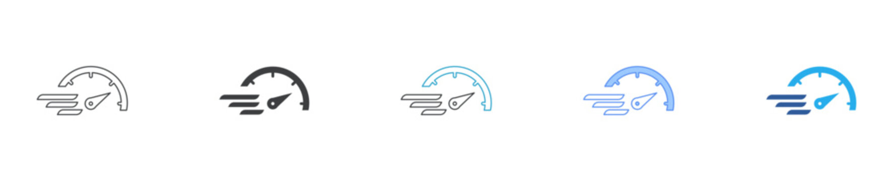 Speed Optimization concept vector icon. Professional symbol for business strategy, management, and productivity tracking in modern digital design.