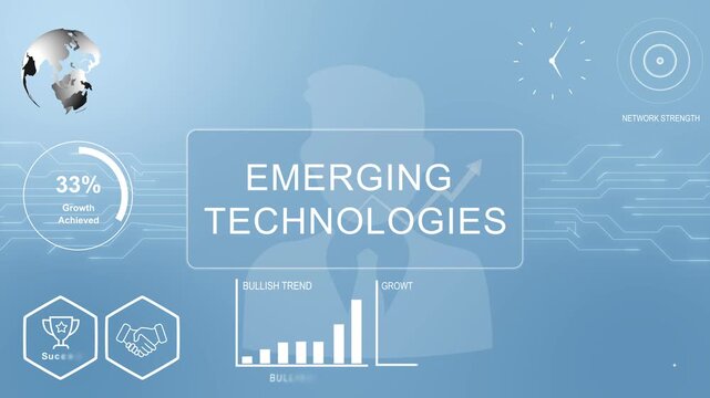 Emerging Technologies, Businessman with Hologram Concept