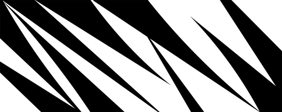 Black and white abstract background with dynamic tiger zebra stripes pattern geometric sharp line backdrop vector