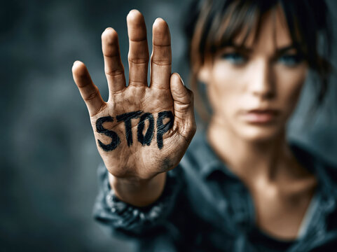  Domestic Violence Awareness Concept AI Generative
