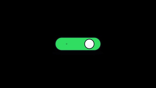 Minimalist ui toggle switch animation: on and off interaction for mobile app and web