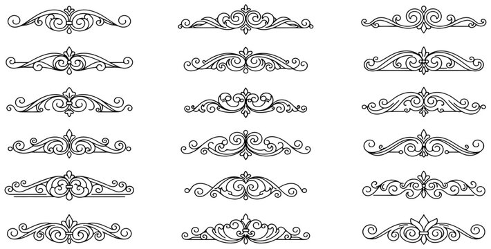 Luxury Ornamental Page Divider and Header Elements Premium Vector Collection
