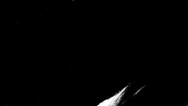 Black white grunge brush rough paint streaks, strong contrast, distressed texture, dark copy space. horror titles, gritty intros, dramatic transitions, ink overlays, music visuals, cinematic motion