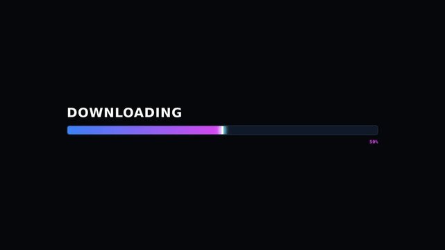 Motion Downloading Progress Bar Animation for Digital Interface.