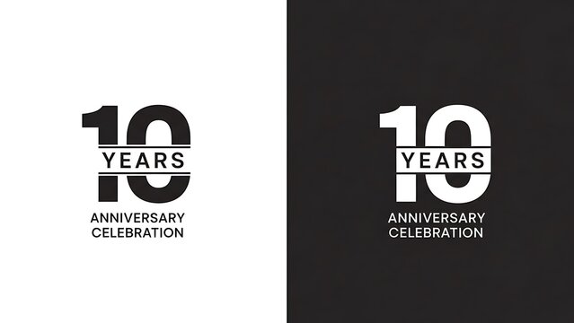10 years anniversary celebration logo design