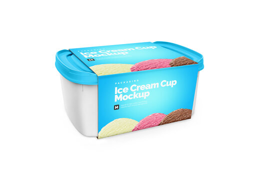 Ice Mockup Realistic Template for Visual Identity Showcase