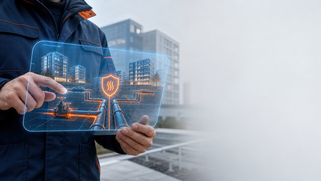District Heating Engineer Using Holographic Thermal Pipeline Dashboard