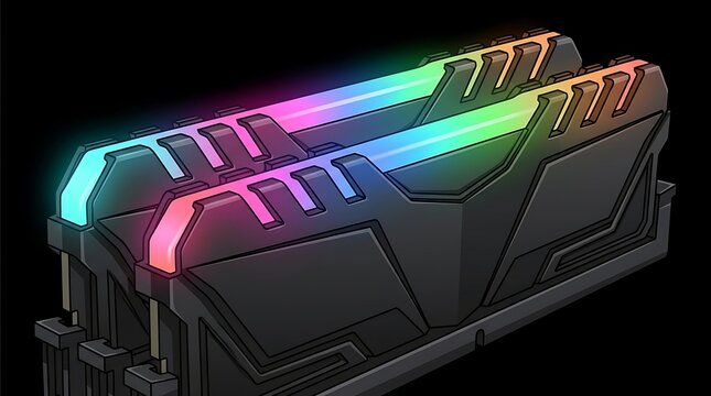 High performance computer ram modules with vibrant rgb illumination