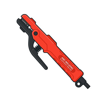 Professional Red and Black Welding Electrode Holder for Arc Welding, Essential Industrial Tool and Equipment for Construction and Repair Work