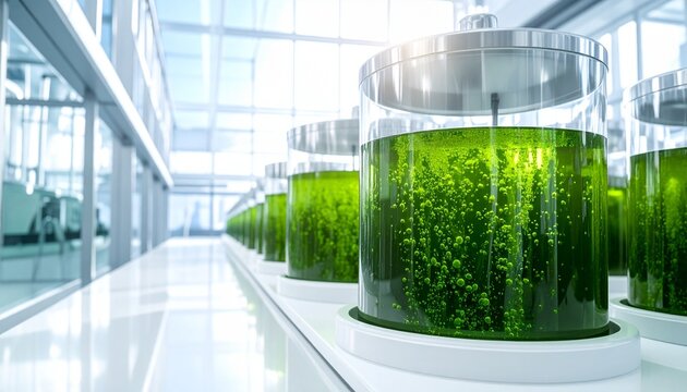 Laboratory Bioreactors Cultivating Green Algae for Sustainable Biofuel Production and Research