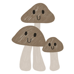 Happy Cartoon Mushroom