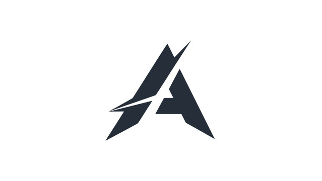 A stylized, sharp, dark gray letter 'A' logo with a dynamic, angular design against a plain white background.