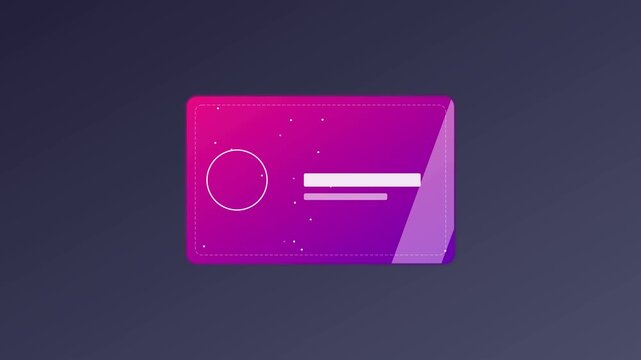 Modern gradient credit card animation with glowing particle effects and sleek ui for financial technology and digital banking concepts 4k