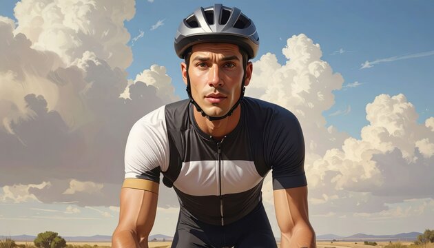 Cyclist portrait