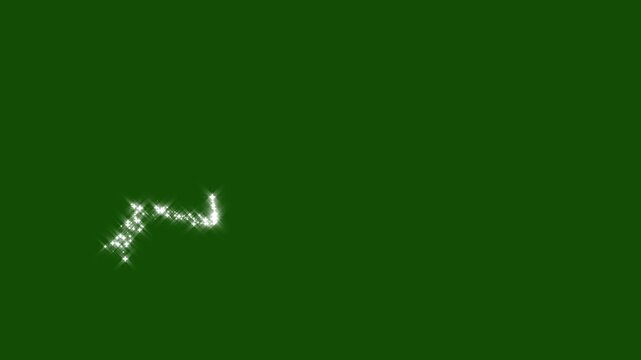 Magical glitter trail line animation, fast glowing star streaks, white shimmer particles, green screen alpha, sparkle transition effect, fantasy light motion background, 4k seamless loop.