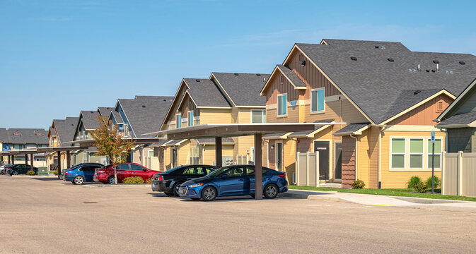 Residential community and parking area Idaho state.