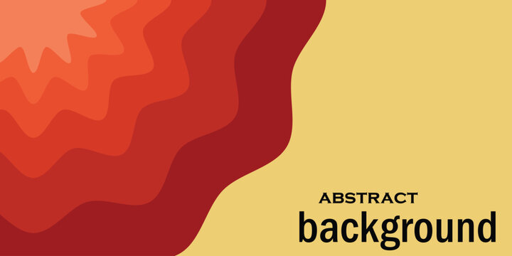Modern abstract background with fluid shapes in warm red and yellow tones for digital media and presentations