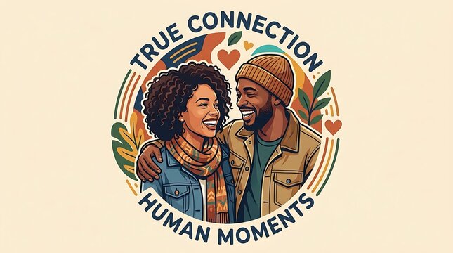 Happy diverse couple sharing a moment of true connection