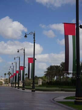 dubai flag on the pole 