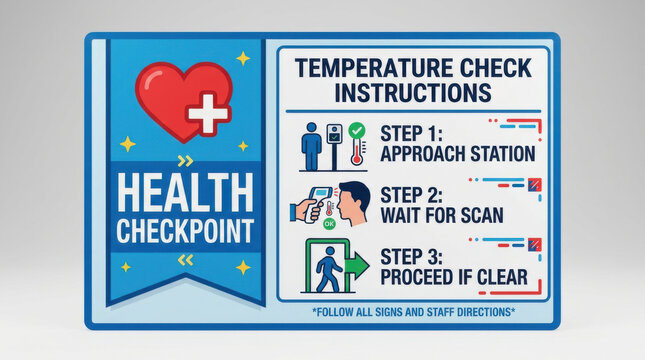 Health Checkpoint Temperature Scan Station Instructions For Public