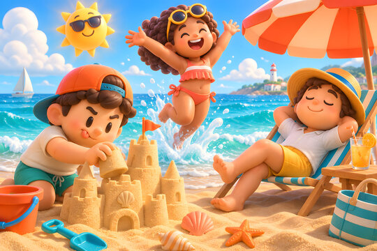 One Building the Castle With Absolute Determination &mdash; One Mid-Air With Pure Joy &mdash; One Completely at Peace &mdash; The Sun Has a Friendly Face &mdash; Every App Needs These Characters