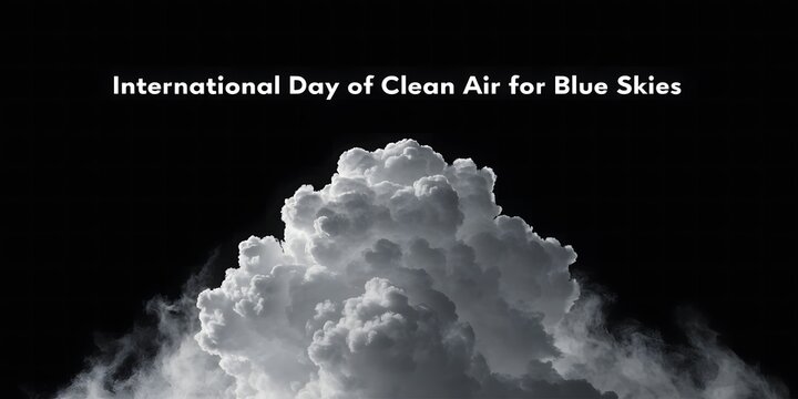 Clouds in night sky for clean air events.