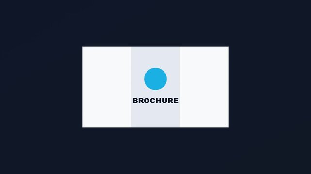 Brochure animation with minimalist for corporate marketing and business presentation 4k motion corporate