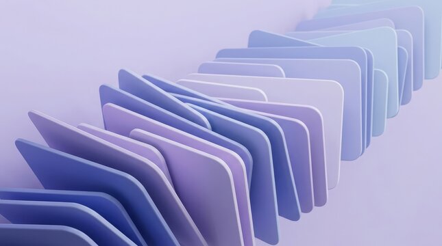Abstract lavender waves modern 3d rendered architectural detail