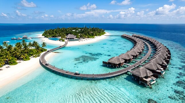 Luxury beach resort vacation in bora bora french polynesia travel destination paradise island getaway dream