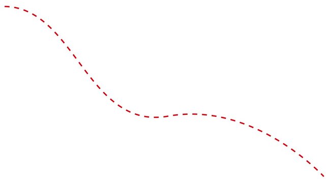 Business growth arrow dotted line animation on black background. dotted line graph arrow, dashed arrow pointing upwards, showing growth and progress. success, development and economic growth concept