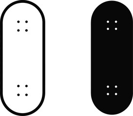 Skateboard Icon featuring skateboarding equipment, sports lifestyle, outdoor recreation, web interface, app design elements, and editable vector graphic styles. © MostAmbiya