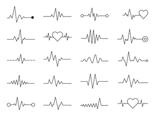 Obraz premium Heart Pulse Icons - Graphic Icon Series. heart pulse icon. Simple vector illustration for graphic and web design.