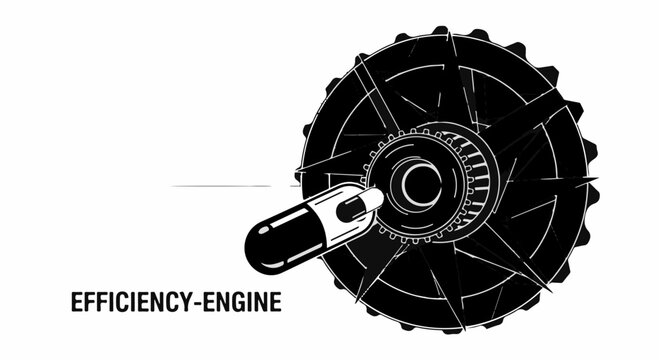 Abstract representation of an efficient engine mechanism, symbolizing innovation and power.