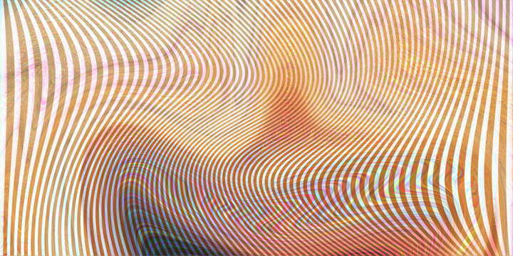 Elegant golden waves texture with striped pattern and flowing light motion