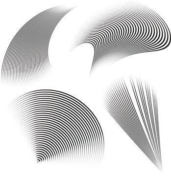 Abstract monochrome geometric moire pattern