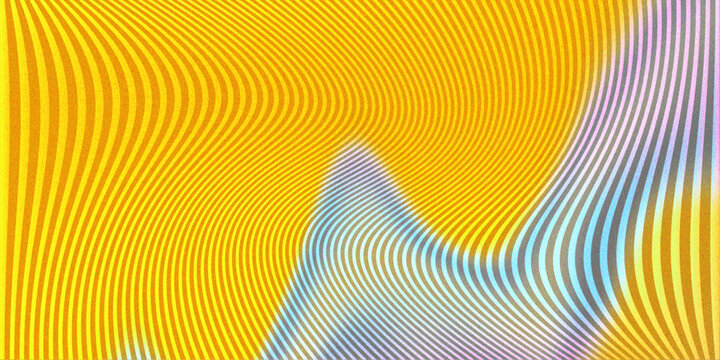 Bright yellow abstract background with flowing wavy lines and gradients