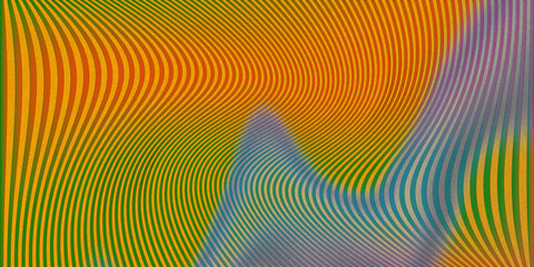 Fototapeta premium Abstract background featuring green and orange waves with soft textures