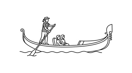 Venetian Gondola Ride with Gondolier and Passengers © Ulin
