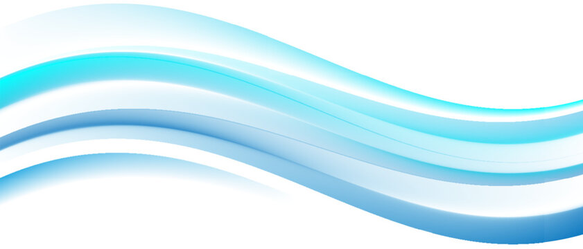 blue gradient wave curve shape design transparent background for posters, brochures, covers, websites, and banners
