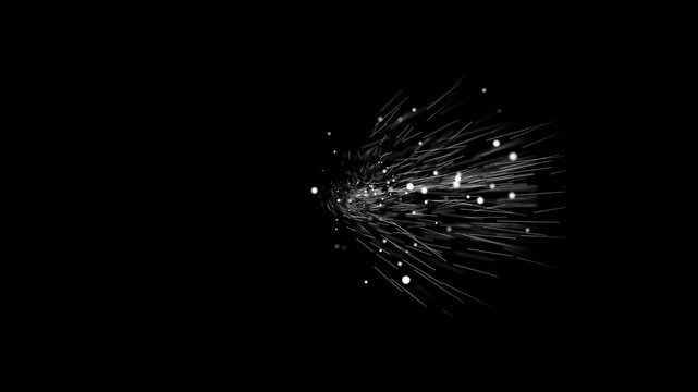 Bright white sparks flying on black background with spark particles for logo and text animation, spark particles bursting, sparks dust particles overlay background for futuristic action trailer 4K
