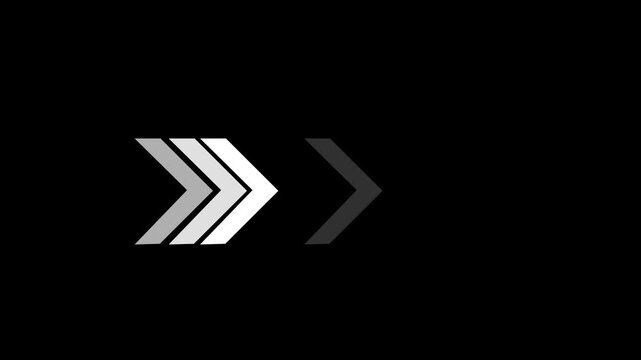 Up arrow animation on green background. direction arrow icon motion. Up arrow isolated. swipe up pointing video footage-4k green background icon animation