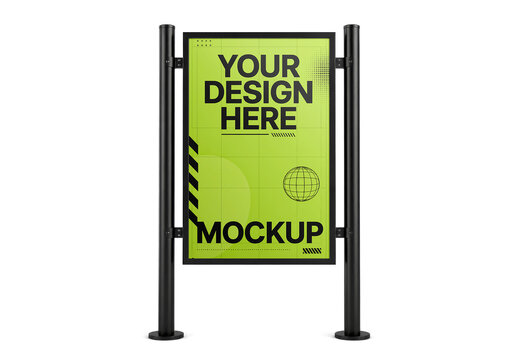 Poster Stand Studio Mockup