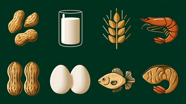 Assorted seashells, starfish, pearls, and a glass jar on green background
