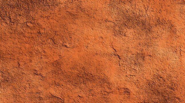 Warm burnt orange terracotta plaster texture with subtle cracks and shadows