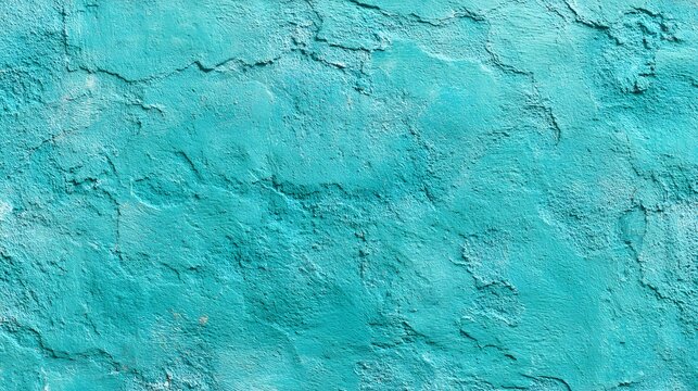 Turquoise stucco wall texture with a lightly rough surface