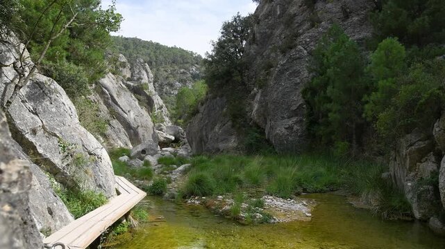 Amazing El Parrizal de Beceite Hiking Route Surrounded by Cliffs and Forest