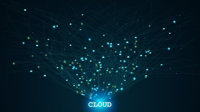 Cloud Computing and Digital Network Connection Abstract Background