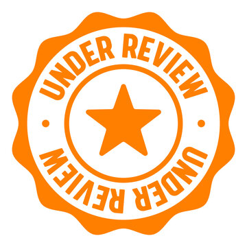 under review seal badge. under review label sticker. Vector sign