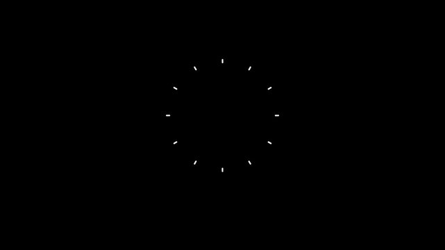 Spinning loading icons in a sequence against a dark background with subtle motion