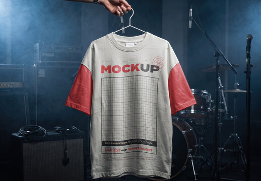 Music Enviroment Tshirt Design Mockup